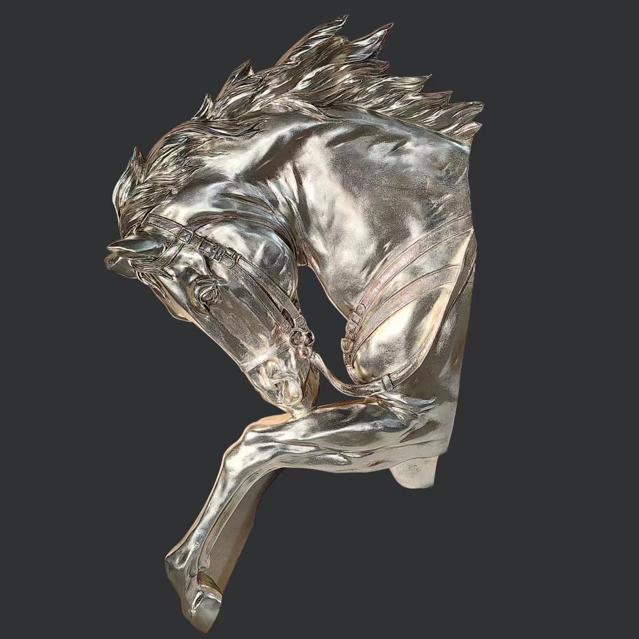 HX613 horse 77x130cm champagne